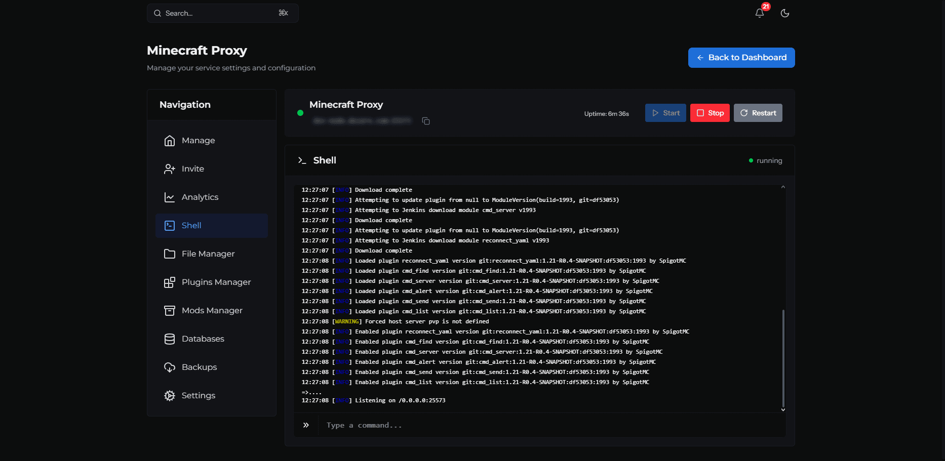 Live Console